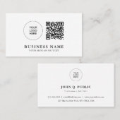 QRコーカスタムド会社ロゴはこちら名刺 名刺 (正面/裏面)