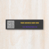 QRコーカスタムド名のドア記号 – 色の選択 サインプレート (正面)