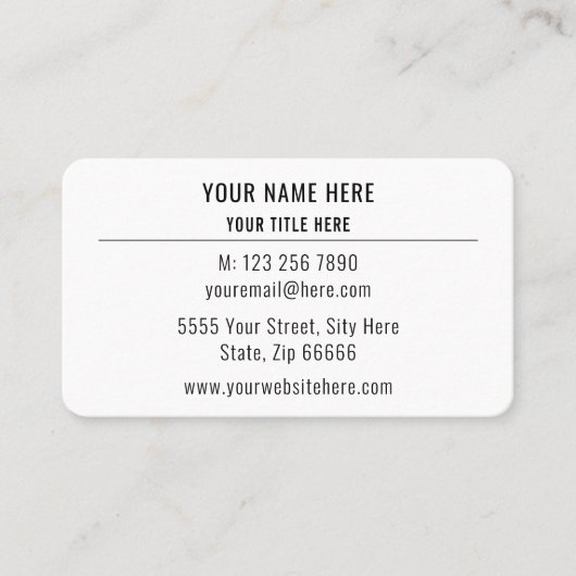 QRコーカスタムド名刺デザイン自分の 名刺 (正面)