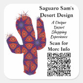 QRコーカスタムド小規模企業のアクションの宣伝への通話 スクエアシール (正面)