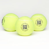 QRコーカスタムド文字スキャンの所有者連絡情報 テニスボール (マルチ)