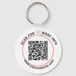 QRコーカスタムド文字ホワモダンイトビジネスキーチェーン キーホルダー