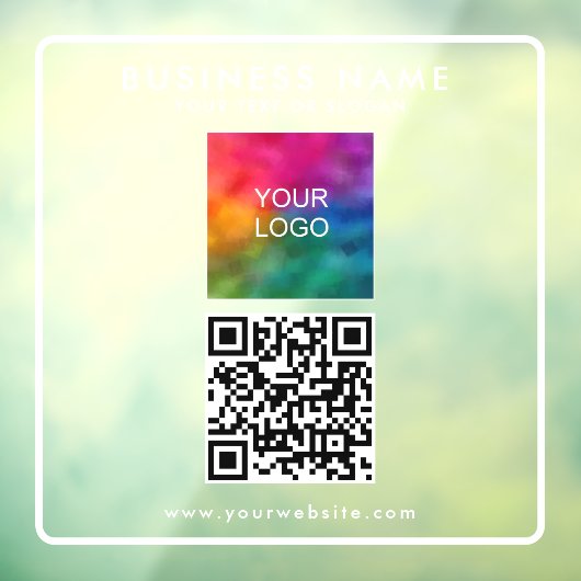 QRコーカスタムド独自のビジネスロゴのアップロード ウィンドウサイン (シート3)