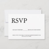 QRコーカスタムド電子メールRSVP予約席 出欠カード (正面)