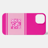 QRコーカスタムド電話ケース、ビジネスQR電話カバー iPhoneケース (裏面横)