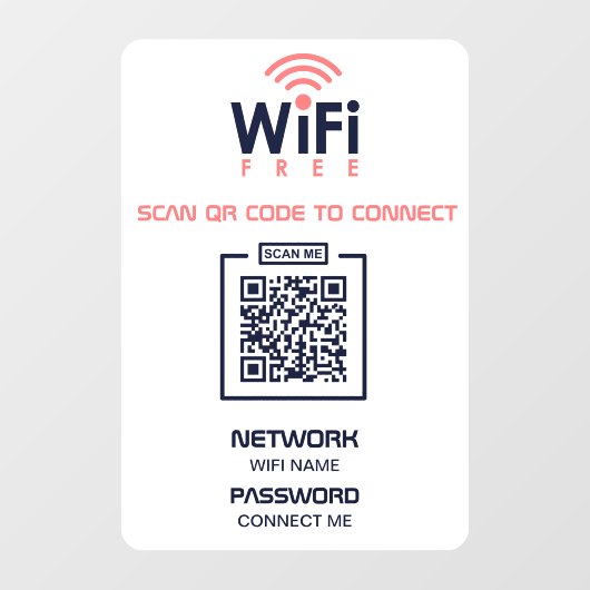 QRコーカスタムドlスキャンしてネットワークのインターネットに接続 ウィンドウサイン (シート)