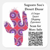 QRコーカスタムドSmall Businessプロモーションコールからアクション スクエアシール (正面)