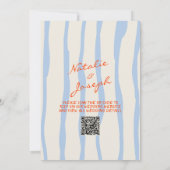 QRコーカラフルドの手書お洒落の結婚値 招待状 (裏面)