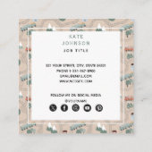 QRコーカラフルドを搭載した可愛い電車 スクエア名刺 (裏面)