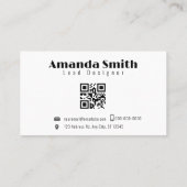 QRコーカラフルド付き幾何モダンデザイン 名刺 (裏面)