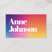 QRコーカラフルド写真家名刺 名刺 (正面)