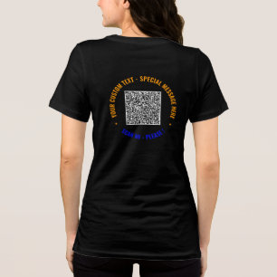 QRコーカラフルドTシャツ(文字付きカスタム) トライブレンドＴシャツ