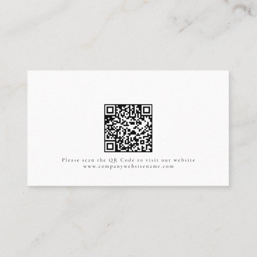 QRコーシンプルドいかなる職業も任意の色 名刺 (裏面)