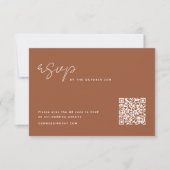 QRコーシンプルドカード付きミニマルRSVP ノートカード (正面)