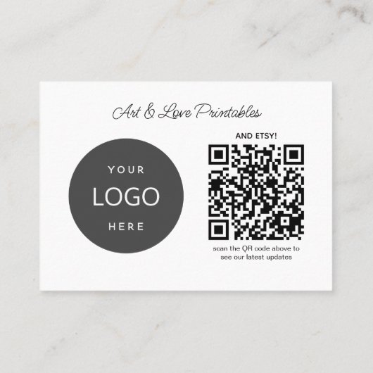 QRコーシンプルドストア名付き小型名刺 名刺 (裏面)