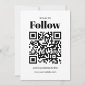 QRコーシンプルドソーシャルメディ後を追アに対する予算スキャン 案内状 (正面)