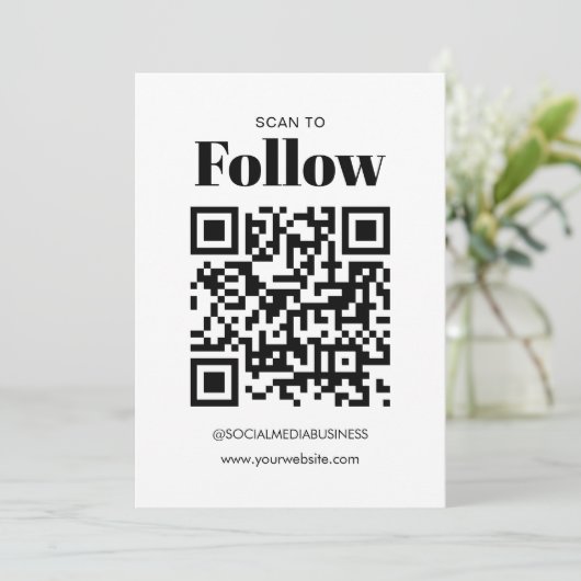 QRコーシンプルドソーシャルメディ後を追アに対する予算スキャン 案内状 (スタンド正面)