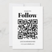 QRコーシンプルドソーシャルメディ後を追アに対する予算スキャン 案内状 (裏面)