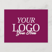 QRコーシンプルドビジネス付きワイン会社ロゴ ポストカード (正面)