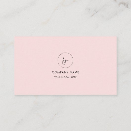 QRコーシンプルドブラック&ピンクソーシャルメディアのロゴ 名刺 (裏面)