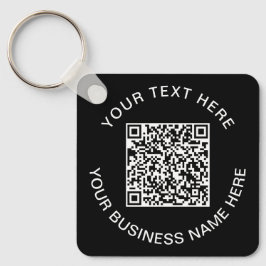 QRコーシンプルドプロモブラック キーホルダー