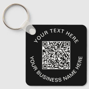 QRコーシンプルドプロモブラック キーホルダー
