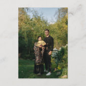 QRコーシンプルド付き赤ウェディングRSVPカード アドバイスカード (裏面)