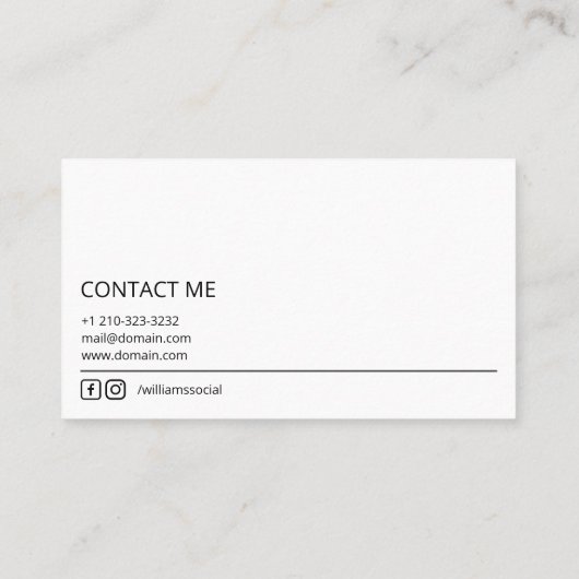 QRコーシンプルド写真家名刺 名刺 (裏面)