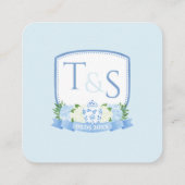 QRコードあじさいジンジャージャクレストウェディングRSVP エンクロージャーカード (裏面)