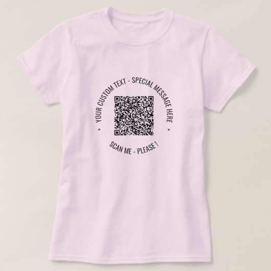 QRコードあなたのテキスト特殊メッセージTシャツのギフト Tシャツ (デザイン正面)
