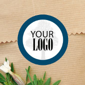 QRコードあなたのロゴを追加するシンプル ラウンドシール