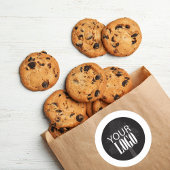 QRコードあなたのロゴを追加するシンプル ラウンドシール