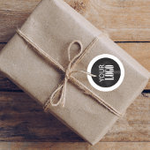 QRコードあなたのロゴを追加するシンプル ラウンドシール