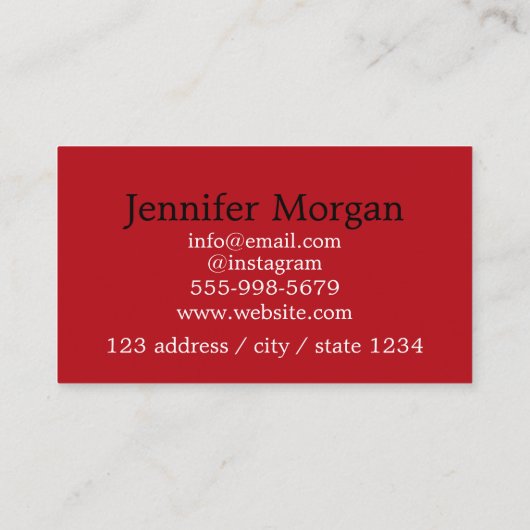 QRコードあなたのロゴカスタムプロフェッショナル赤モダン 名刺 (裏面)