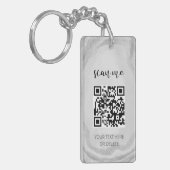 QRコードあなたのロゴビジネスプロフェッショナルマーケティング キーホルダー (正面左)