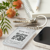 QRコードあなたのロゴビジネスプロフェッショナルマーケティング キーホルダー (正面右)