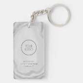 QRコードあなたのロゴビジネスプロフェッショナルマーケティング キーホルダー (裏面)