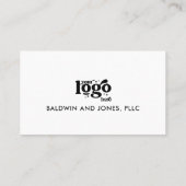 QRコードあなたのロゴプレーン白ジェネリックデザイン 名刺 (裏面)