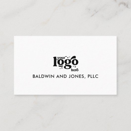 QRコードあなたのロゴプレーン白ジェネリックデザイン 名刺 (裏面)