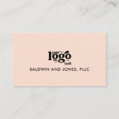 QRコードあなたのロゴプレーン白ジェネリックデザイン 名刺 (裏面)