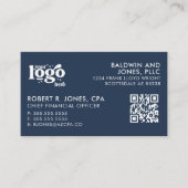 QRコードあなたのロゴプレーン白ジェネリックデザイン 名刺 (正面)