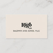 QRコードあなたのロゴプレーン白ジェネリックデザイン 名刺 (裏面)