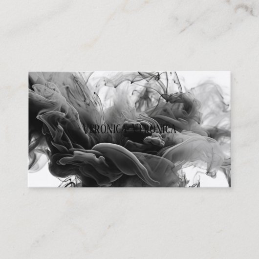 QRコードあなたのロゴSmokey Gothic Social Media 名刺 (正面)