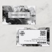 QRコードあなたのロゴSmokey Gothic Social Media 名刺 (正面/裏面)