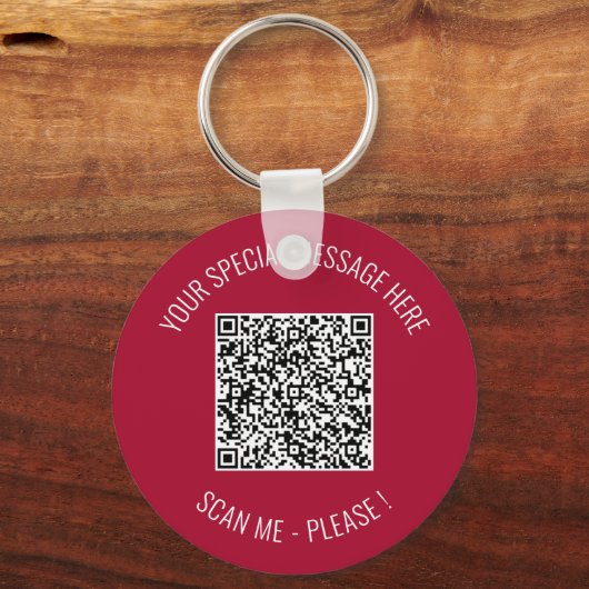 QRコードあなたの特別なメッセージサプライズキーチェーン キーホルダー (正面)
