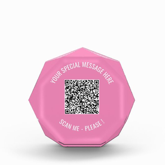 QRコードあなたの特別なメッセージ驚きの写真ブロック フォトブロック (正面)