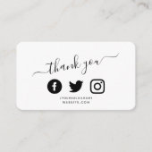 QRコードあなた感謝していがソーシャルメディアを割引 エンクロージャーカード (正面)