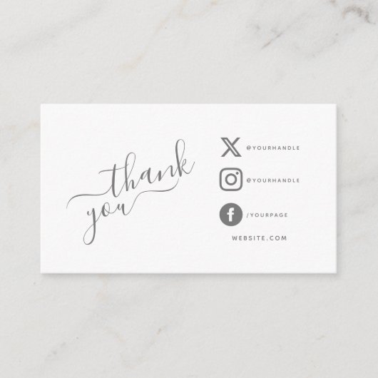 QRコードあなた感謝していがソーシャルメディアアイコンを割引 エンクロージャーカード (正面)