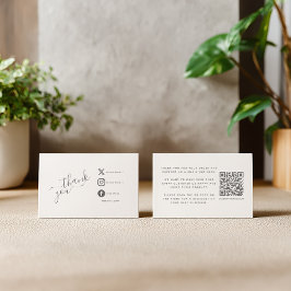 QRコードあなた感謝していがソーシャルメディアアイコンを割引 エンクロージャーカード