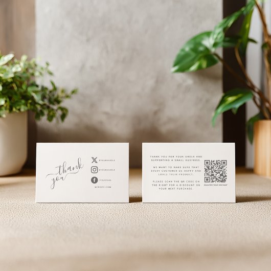 QRコードあなた感謝していがソーシャルメディアアイコンを割引 エンクロージャーカード